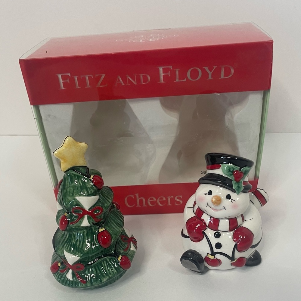 Fitz and Floyd 2006 Cheers Salt & Pepper Shakers